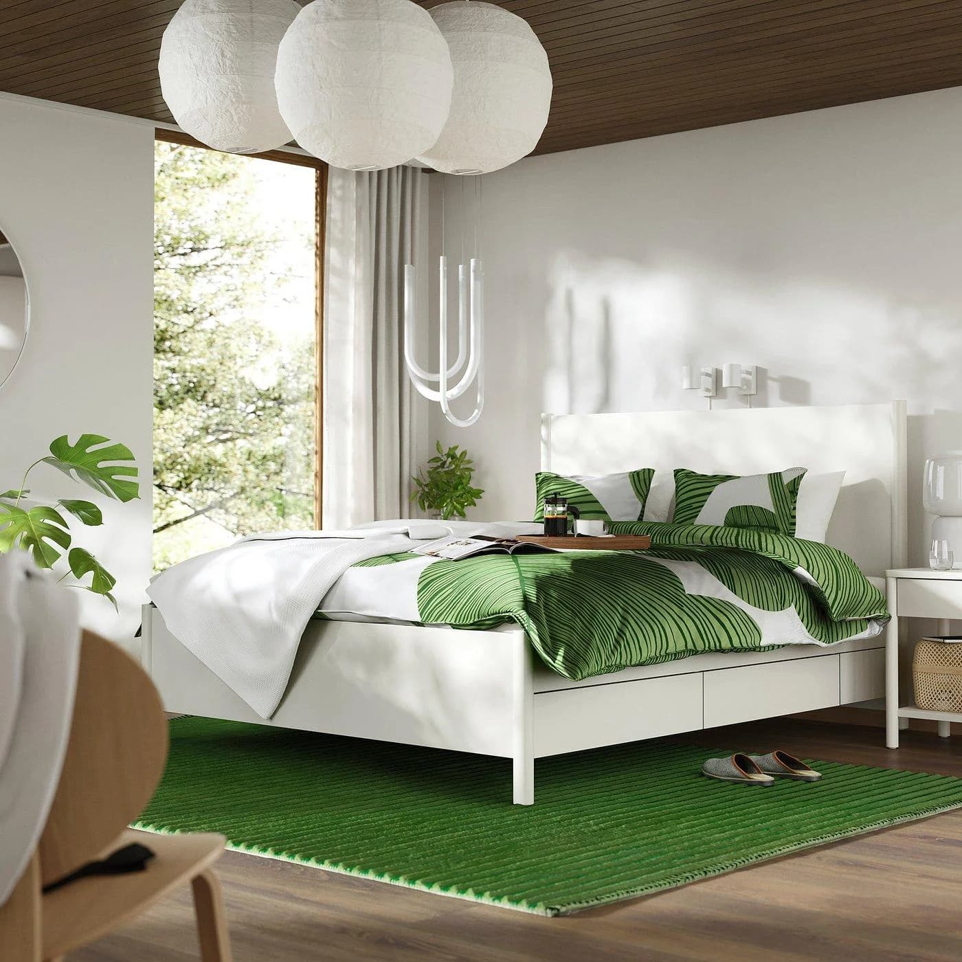 IKEA TONSTAD Schlafzimmermöbel 3er-Set Elfenbeinweiß
