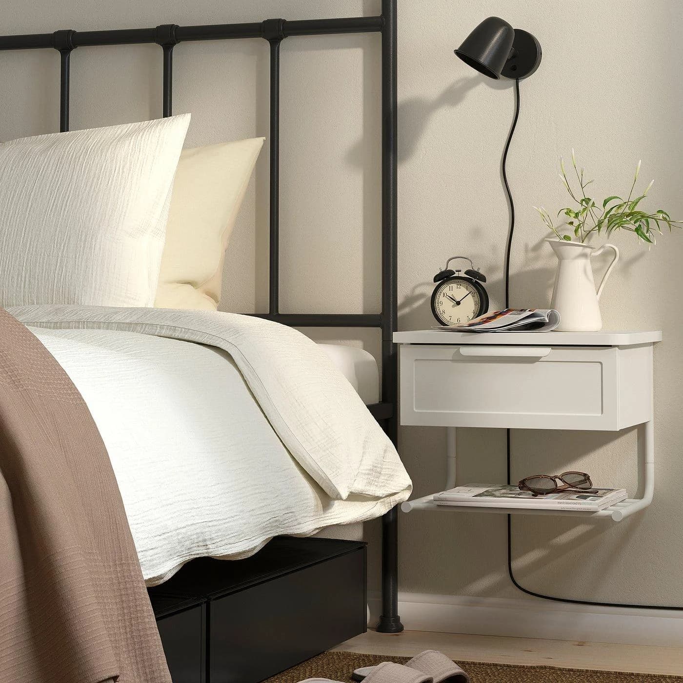 IKEA GRÅFJÄLLET Ablagetisch zur Wandmontage Weiß