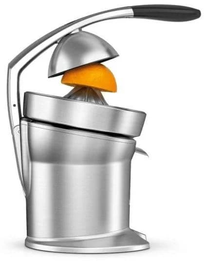 Moderne Zitruspresse aus Edelstahl