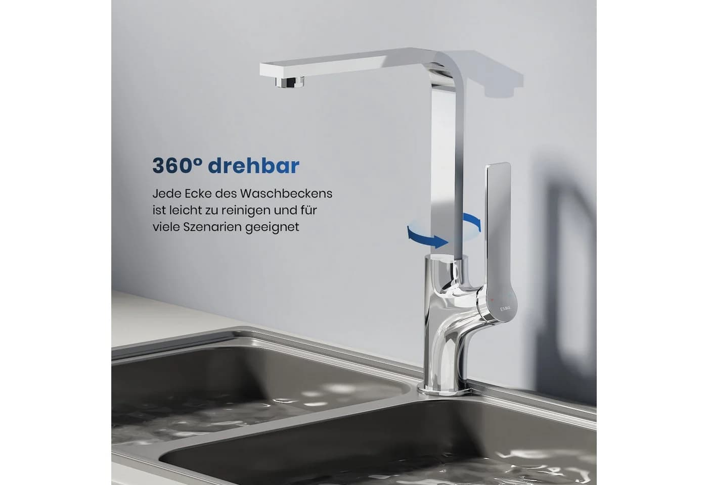 EMKE Küchenarmatur Einhebelmischer Modern Messing