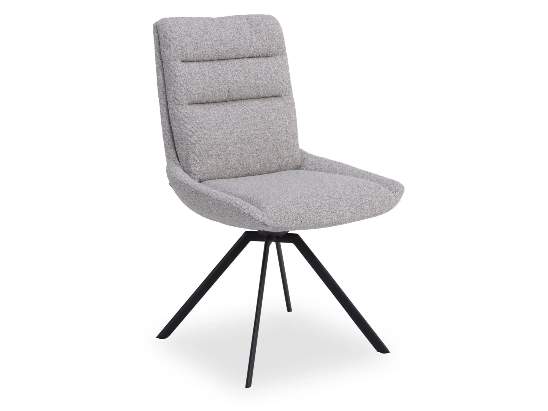 Polsterstuhl VENJAKOB FELIA Silber Grau Stoff Metall