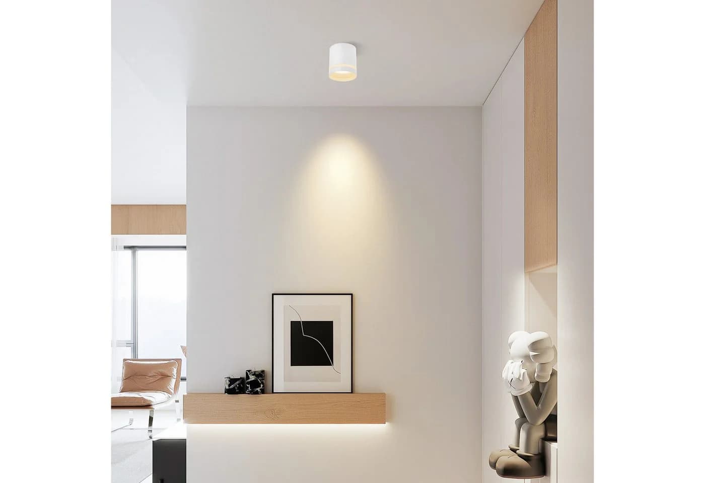 ZMH LED Deckenstrahler Weiß Rund 3000K 5W GX53 2er Set