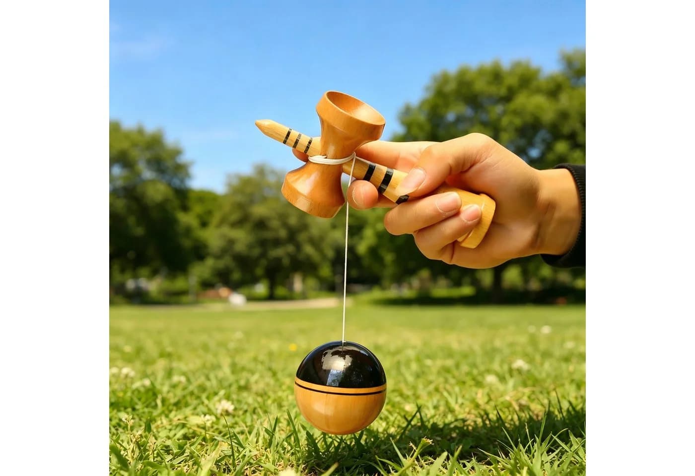 Kityhome Kendama aus Buchenholz - Japanisches Geschicklichkeitsspiel