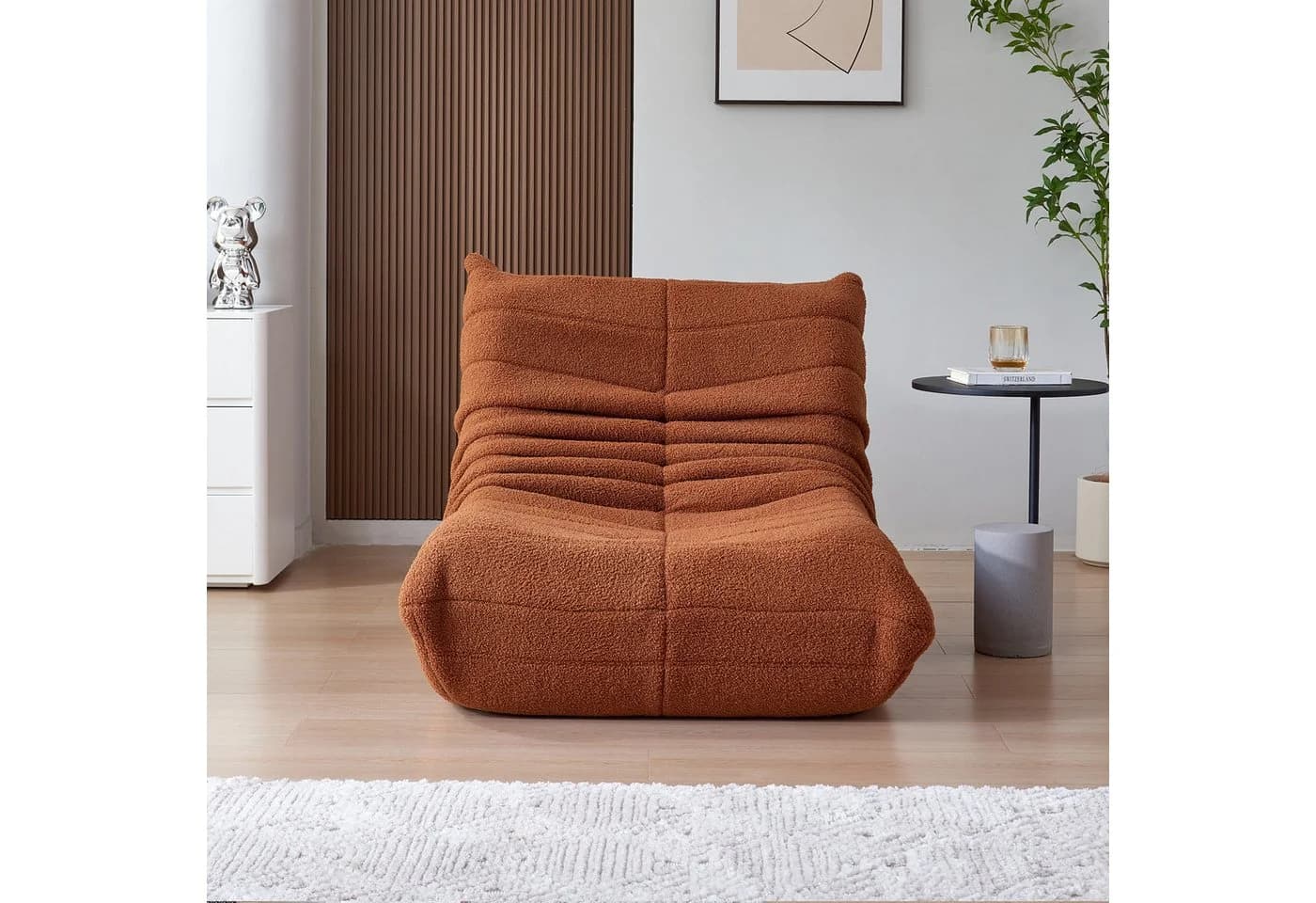 HAUSS SPOLE Sitzsack Orange Teddyfleece Relax-Sessel