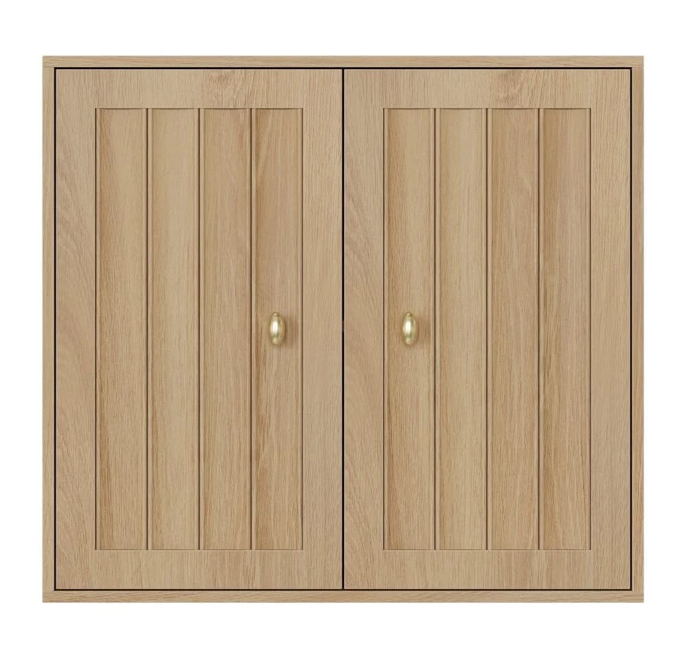 BBWL Hängeschrank 2 Türen Eiche Rillendesign Wandmontage
