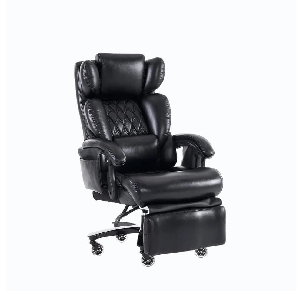 BBWL Drehstuhl XXL Chefsessel Massage Heizung PU-Leder