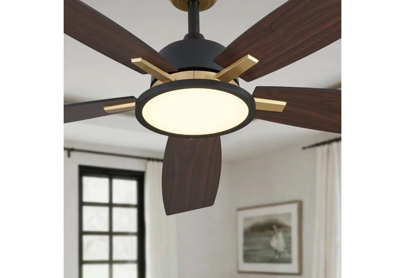 BBWL Deckenventilator LED mit App-Steuerung, dimmbar, 6 Stufen, Timer, 110-240V