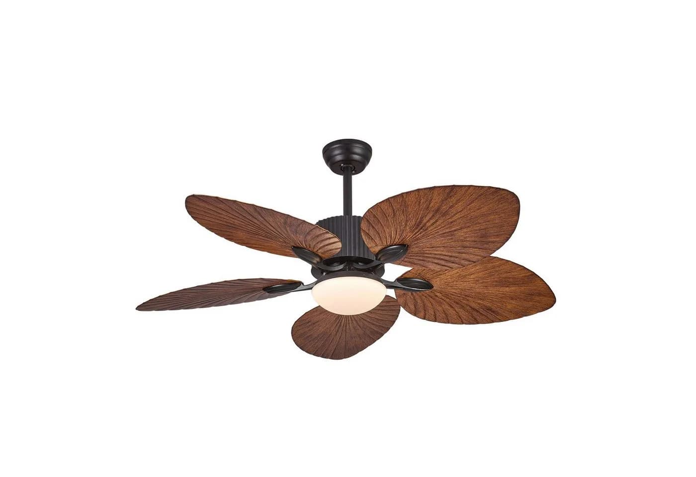 BBWL Deckenventilator mit LED Schwarz/Braun 6 Stufen