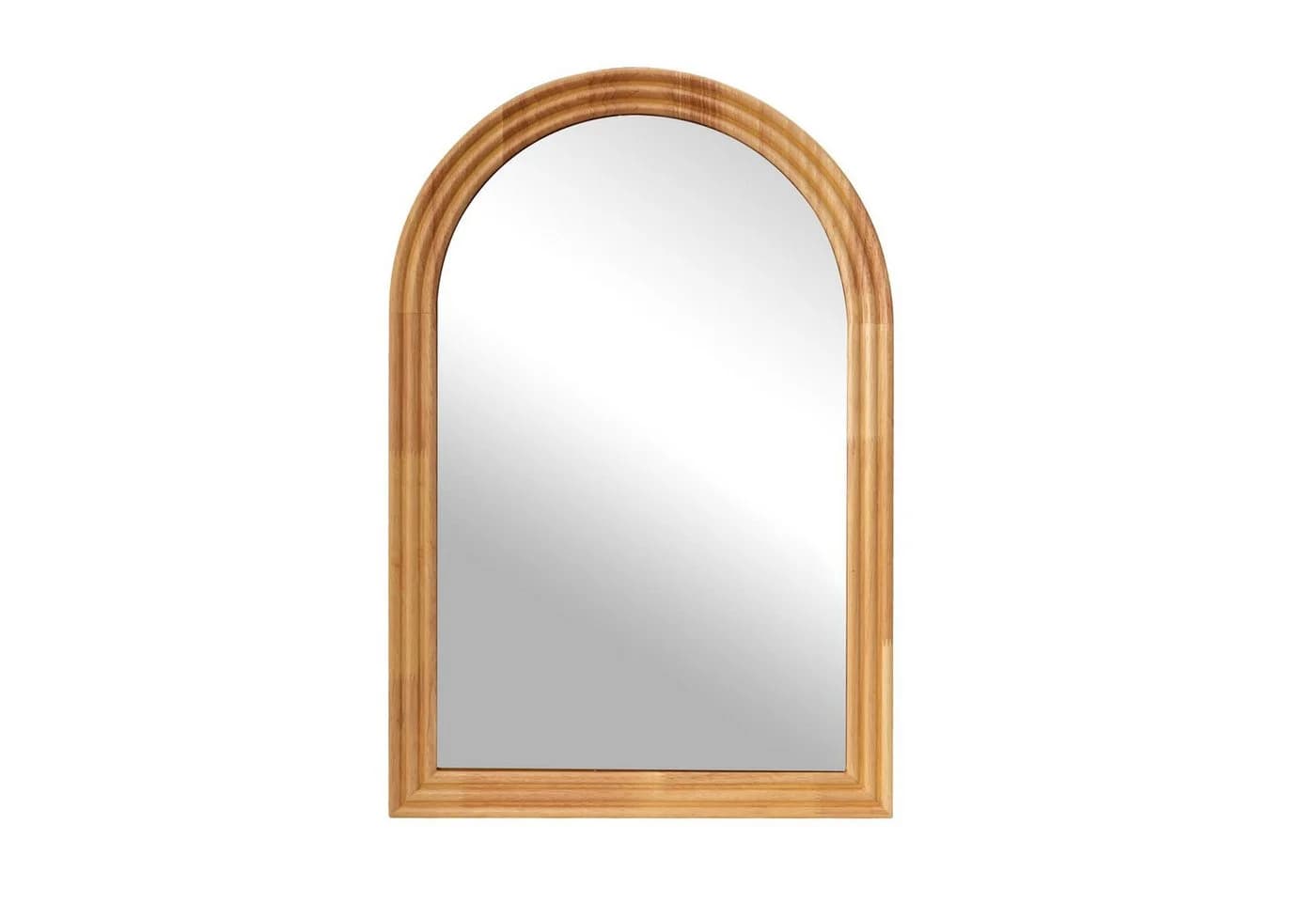 BBWL Gewölbter Wandspiegel aus massivem Holz mit Sicherheitsglas