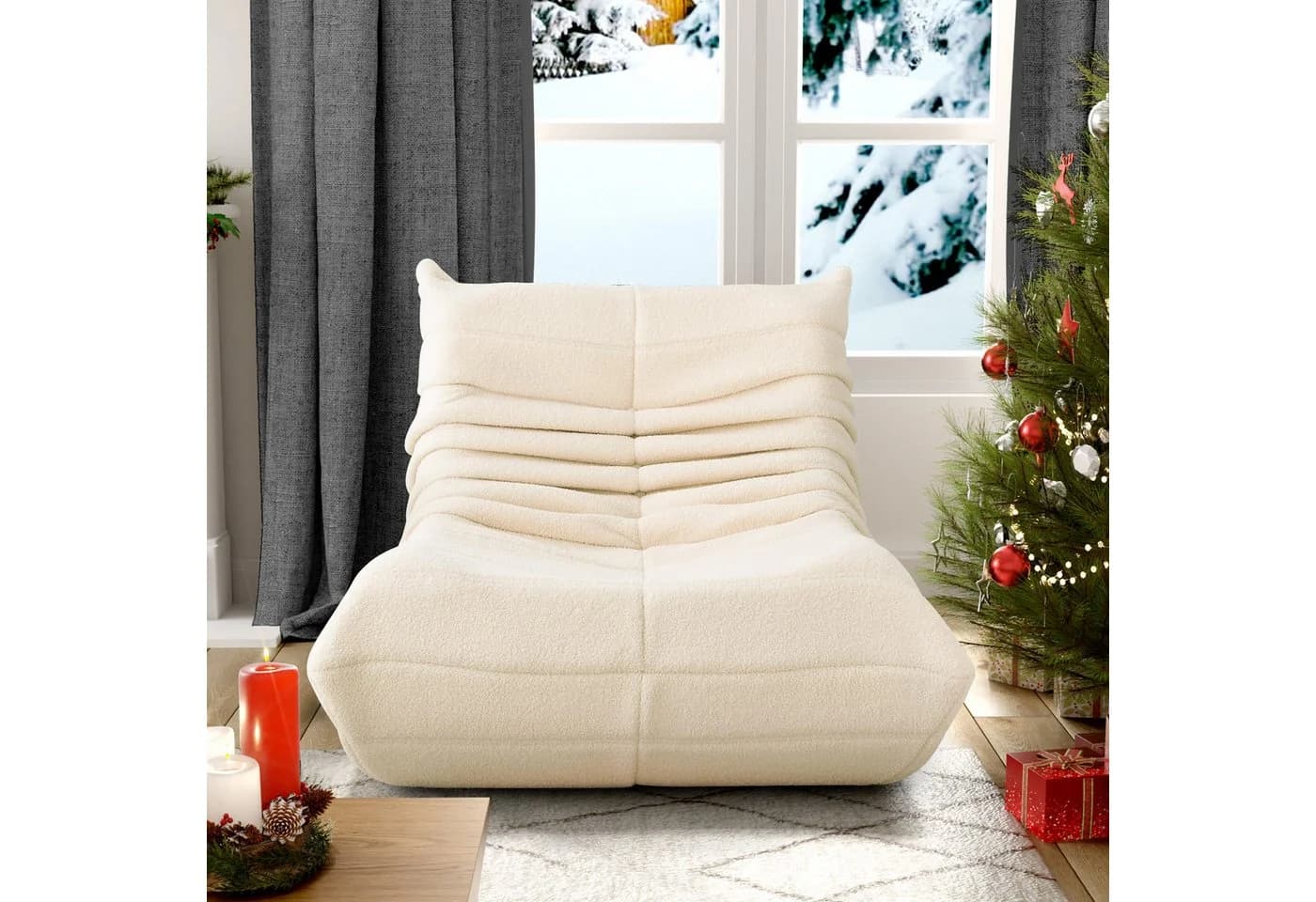 STILVORA Sitzsack Relaxsessel Beige Indoor-Lazy Sofa mit Schaumstoff