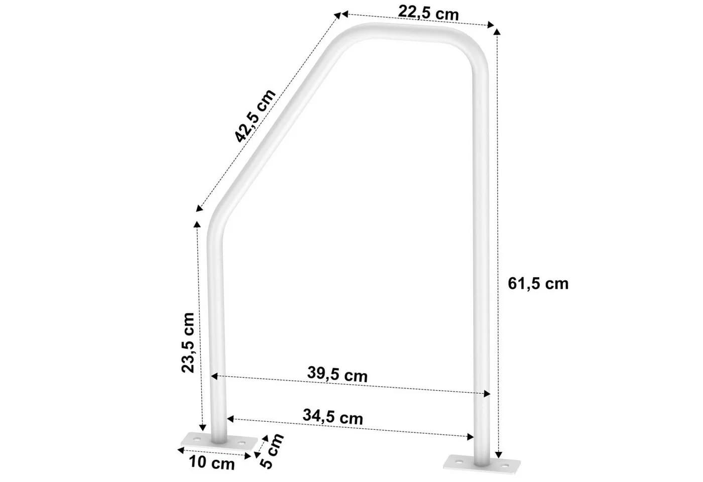 BBG Haltegriff Badezimmer Metall Weiß Wand- & Bodenmontage