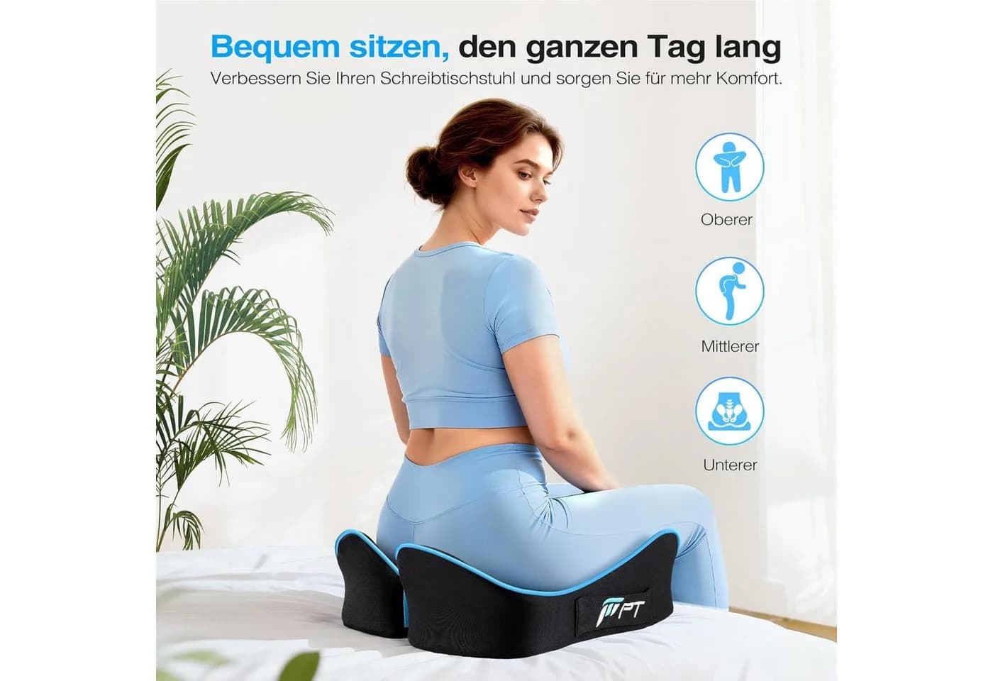 Ophy Ergonomisches Sitzkissen Memory-Schaum mit U-Rille