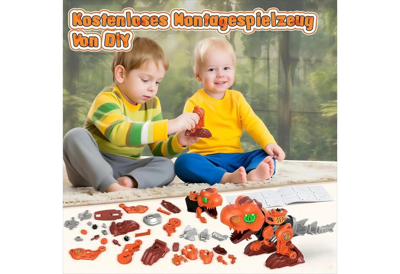 Ophy Take-apart Dinosaurier-Spielzeug mit Montage & Lichteffekten