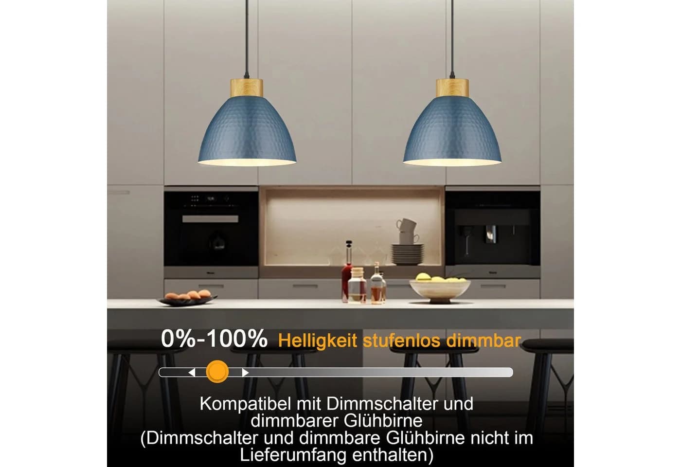 Ophy Pendelleuchte Höhenverstellbar Dimmbar Holzoptik