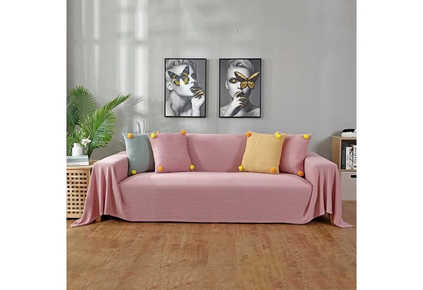 Sunicol Sofahusse Grün Acryl-Mischung Sofaüberwurf
