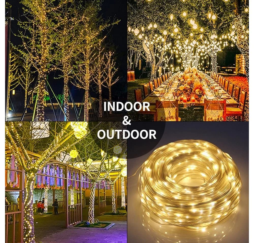 Rosnek LED-Lichterkette 20M-100M mit 8 Modi und Speicherfunktion