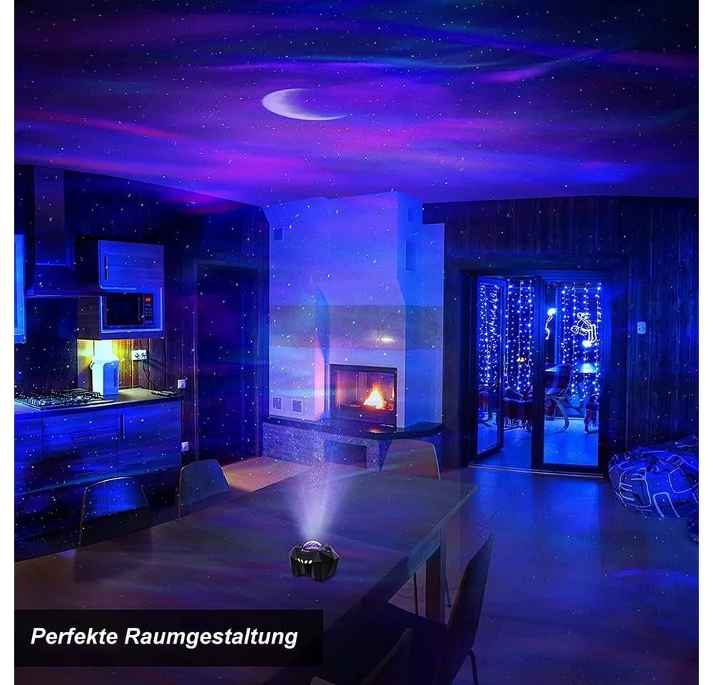 Rosnek LED Nachtlicht Sternenhimmel mit Bluetooth Lautsprecher und Fernbedienung