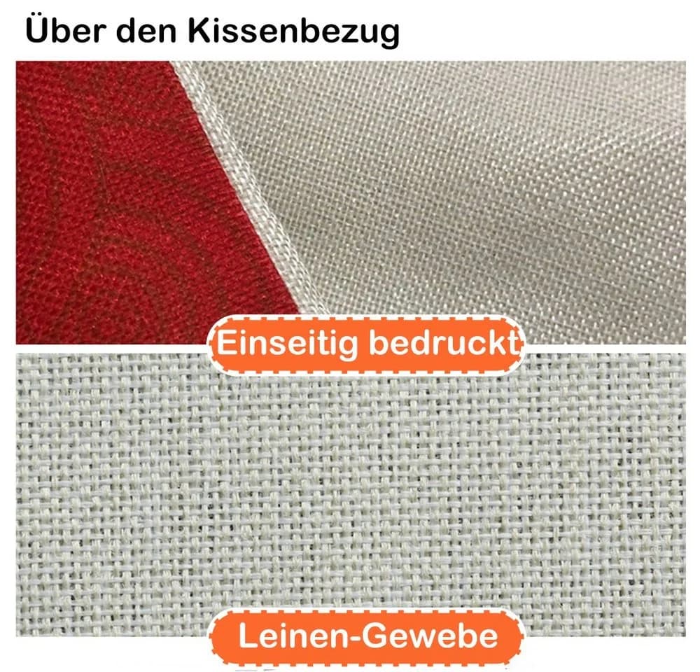 BTTO Kissenhüllen Halloween 45x45cm Leinenmischung 4er Set