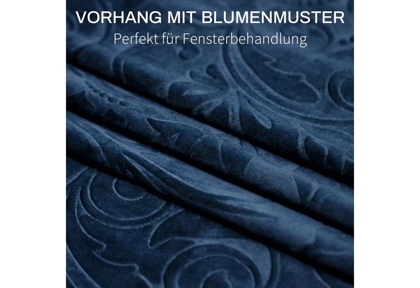 BTTO Samtvorhang Blickdicht Nightfall Navy Verdunklungsvorhänge 2 St