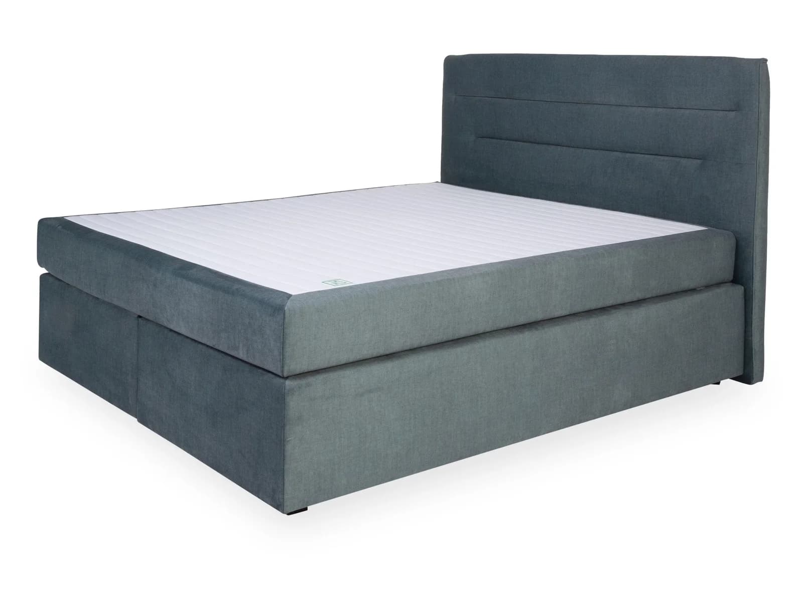 Boxspringbett vito ASETTO türkis-blau mit 7-Zonen-Matratze