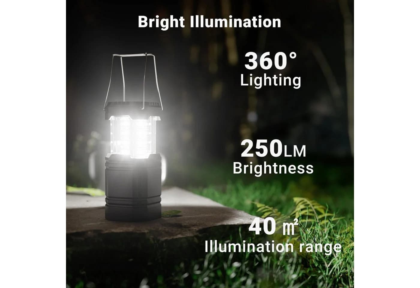 FELIXLEO Tragbare LED-Campinglamte mit Solar & Powerbank
