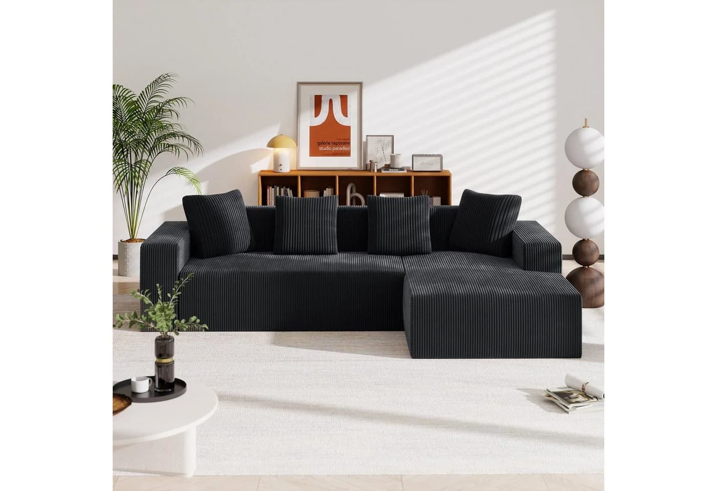 Odikalo Ecksofa L-Form Vollkomprimiertes Sofa