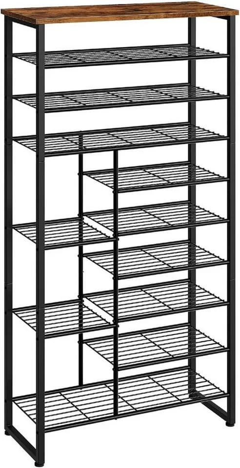 Hoobro Schuhregal 10 Ebenen 172,5 cm Schuhablage 27-30 Paar