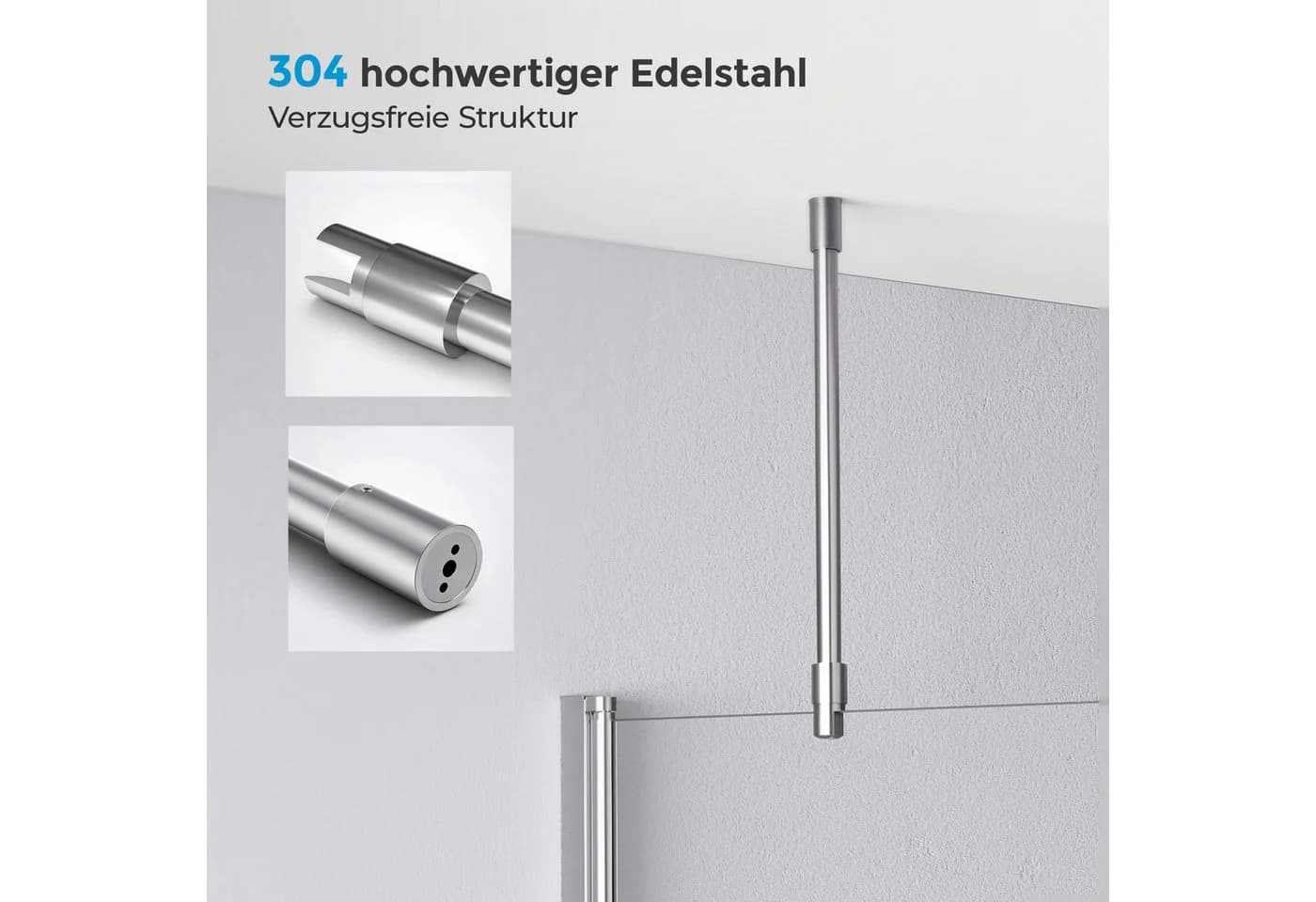 MEYKOERS Duschwand-Stabilisationsstange 100 cm