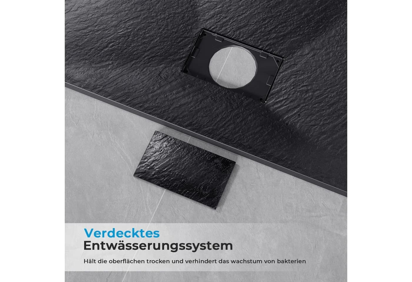 MEYKOERS Duschwanne SMC Rutschhemmend Eckdusche