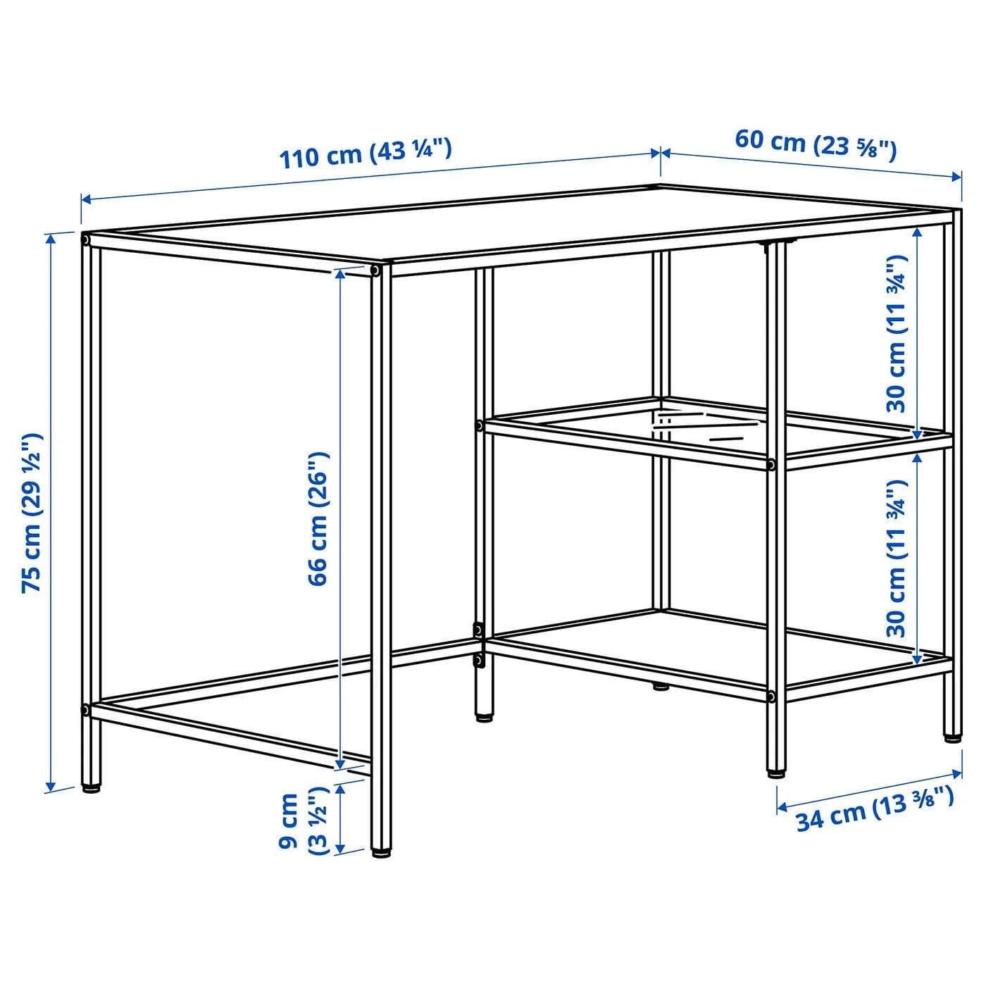 IKEA VITTSJÖ / ELDBERGET Schreibtisch und Stuhl Set Schwarzbraun/Dunkelgrau