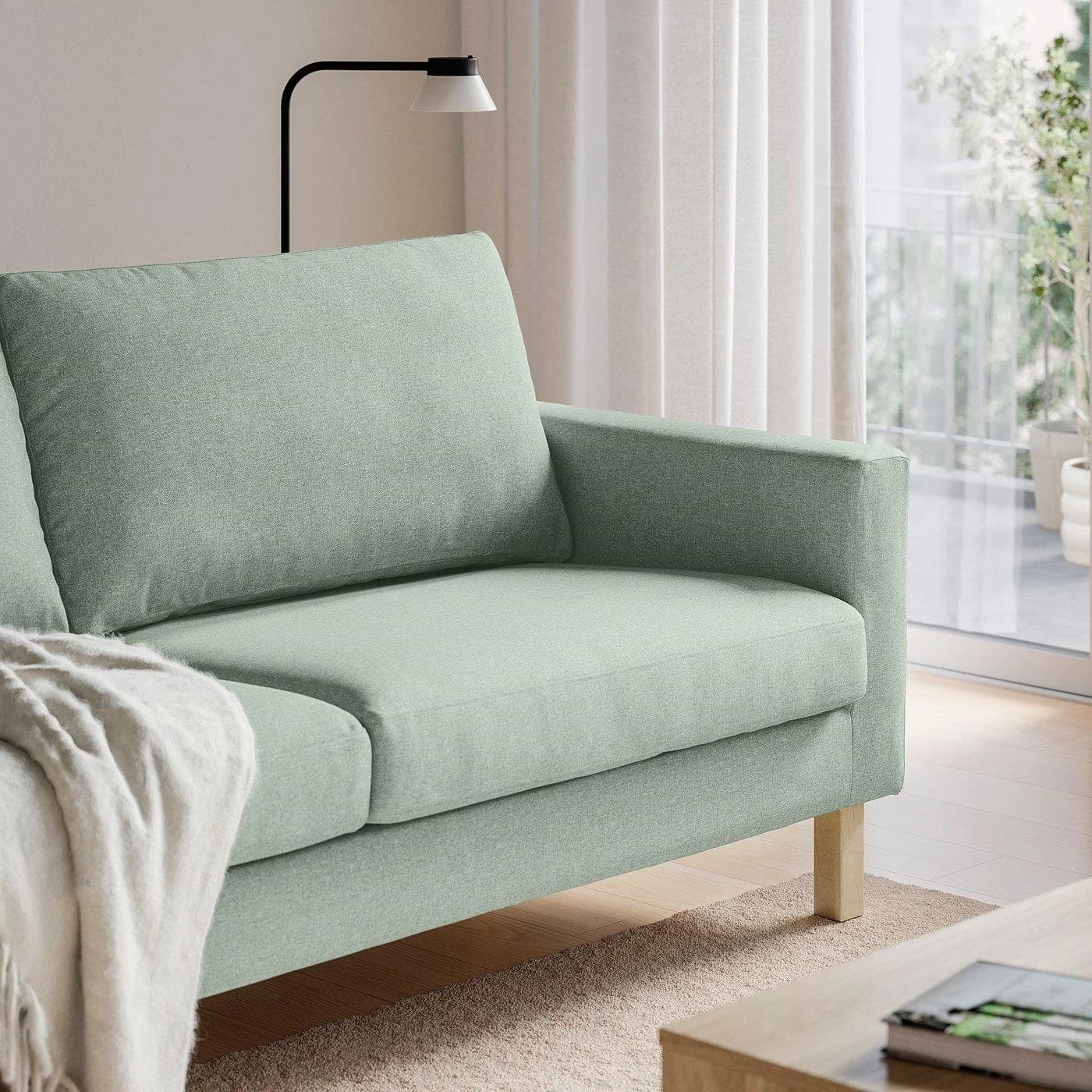 IKEA SALTSJÖBADEN 2er-Sofa Hellgrün Taschenfedern