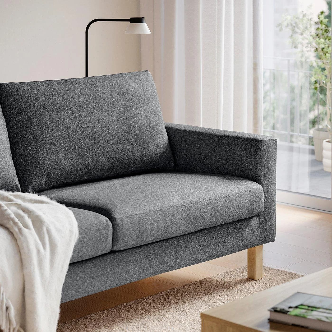 IKEA SALTSJÖBADEN 2er-Sofa Grau mit Taschenfedern