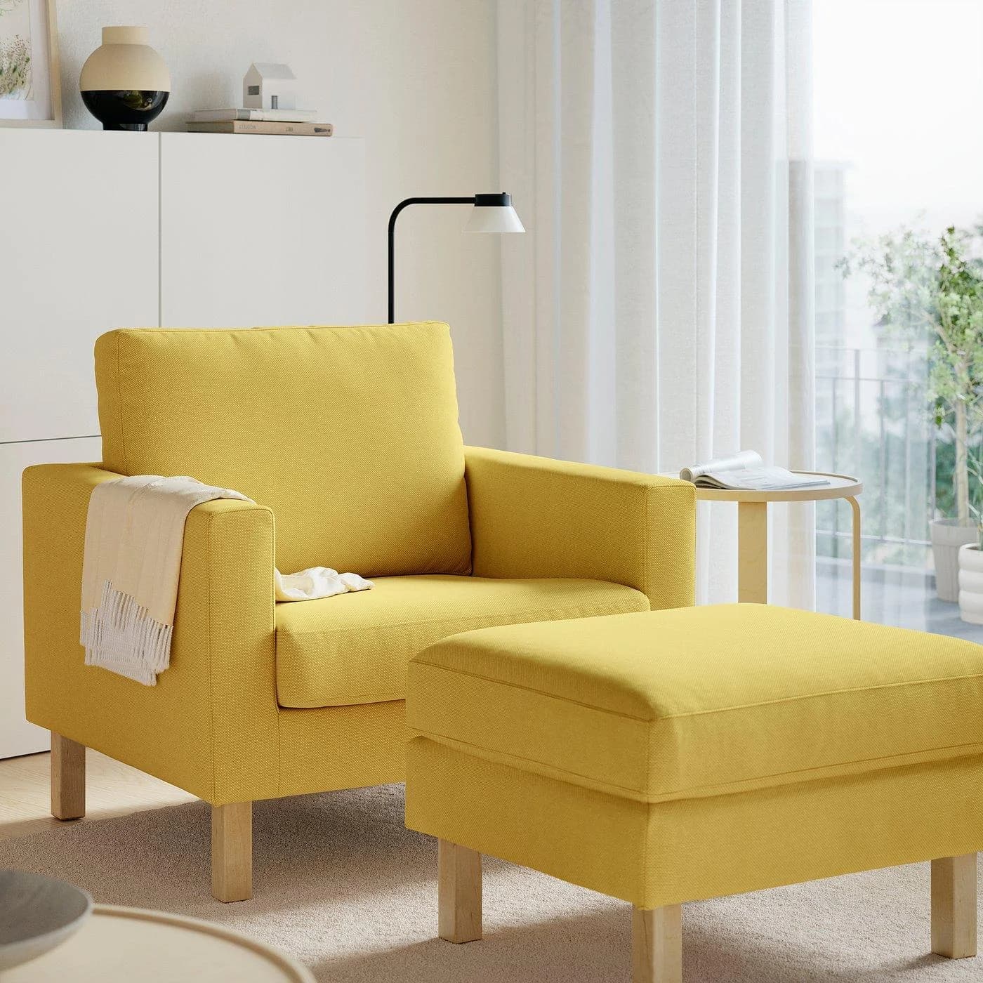 IKEA SALTSJÖBADEN Sessel Gelb Taschenfedern