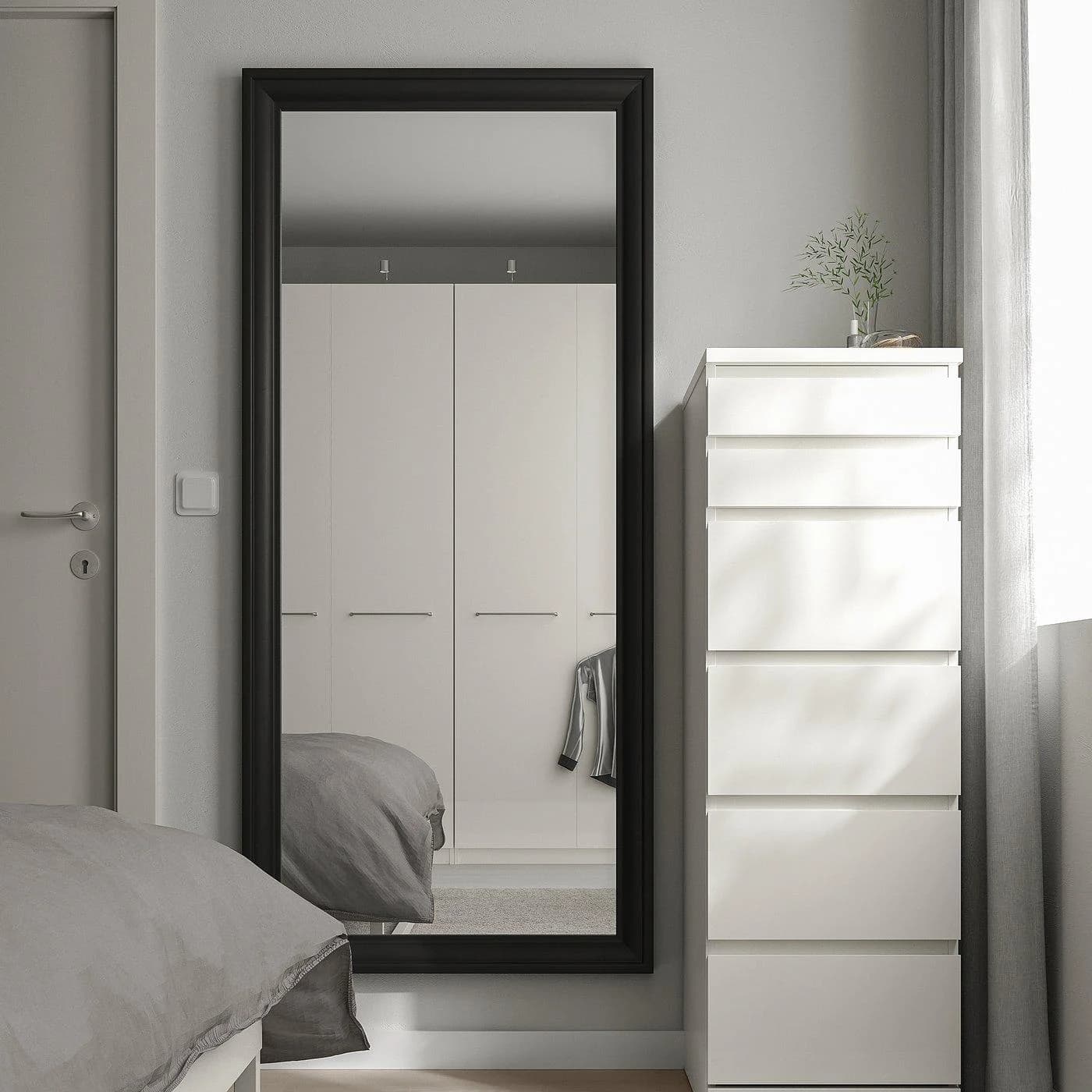 IKEA TOFTBYN Spiegel Schwarz Klassisch
