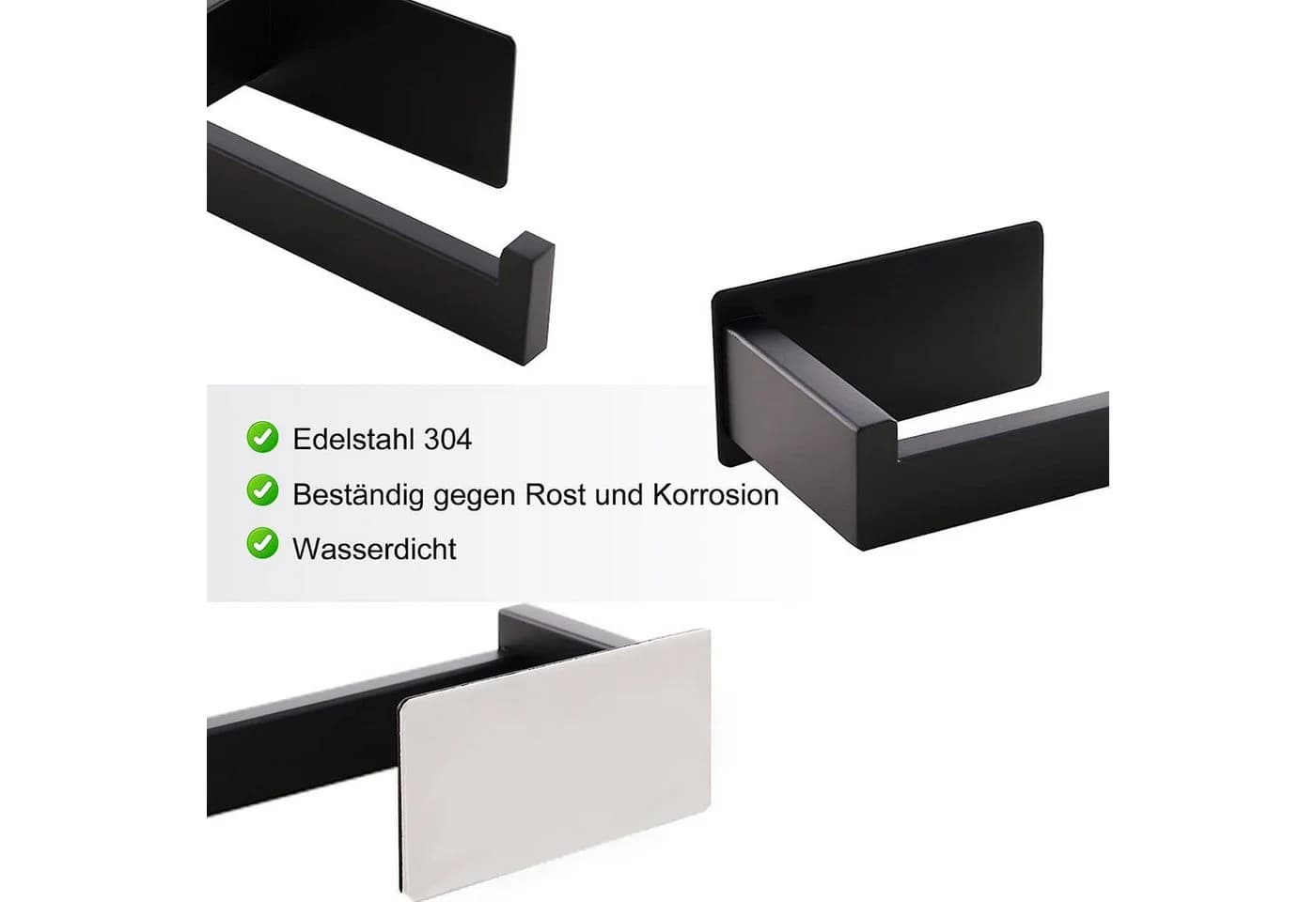 TUWENA Toilettenpapierhalter Selbstklebend Edelstahl