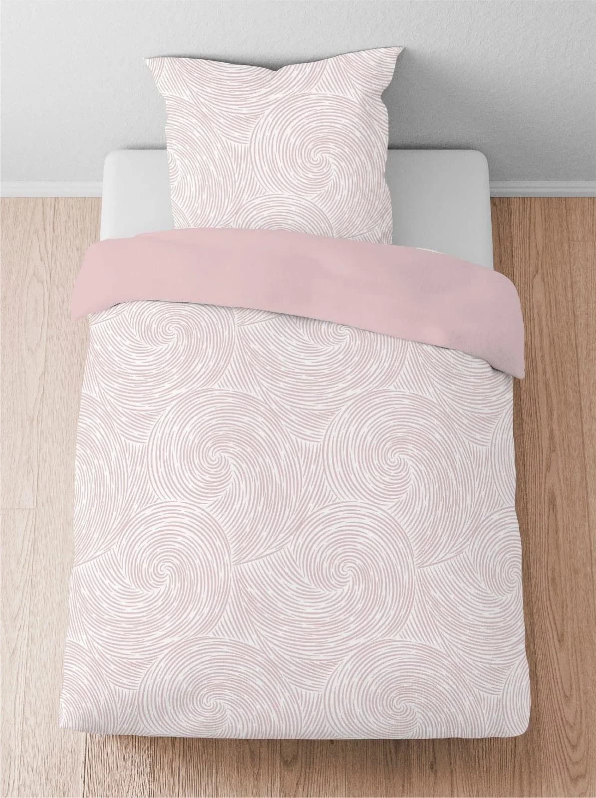 BIBERNA Bettwäsche Rosa 100% Lyocell TENCEL™ Wellen-Dessin