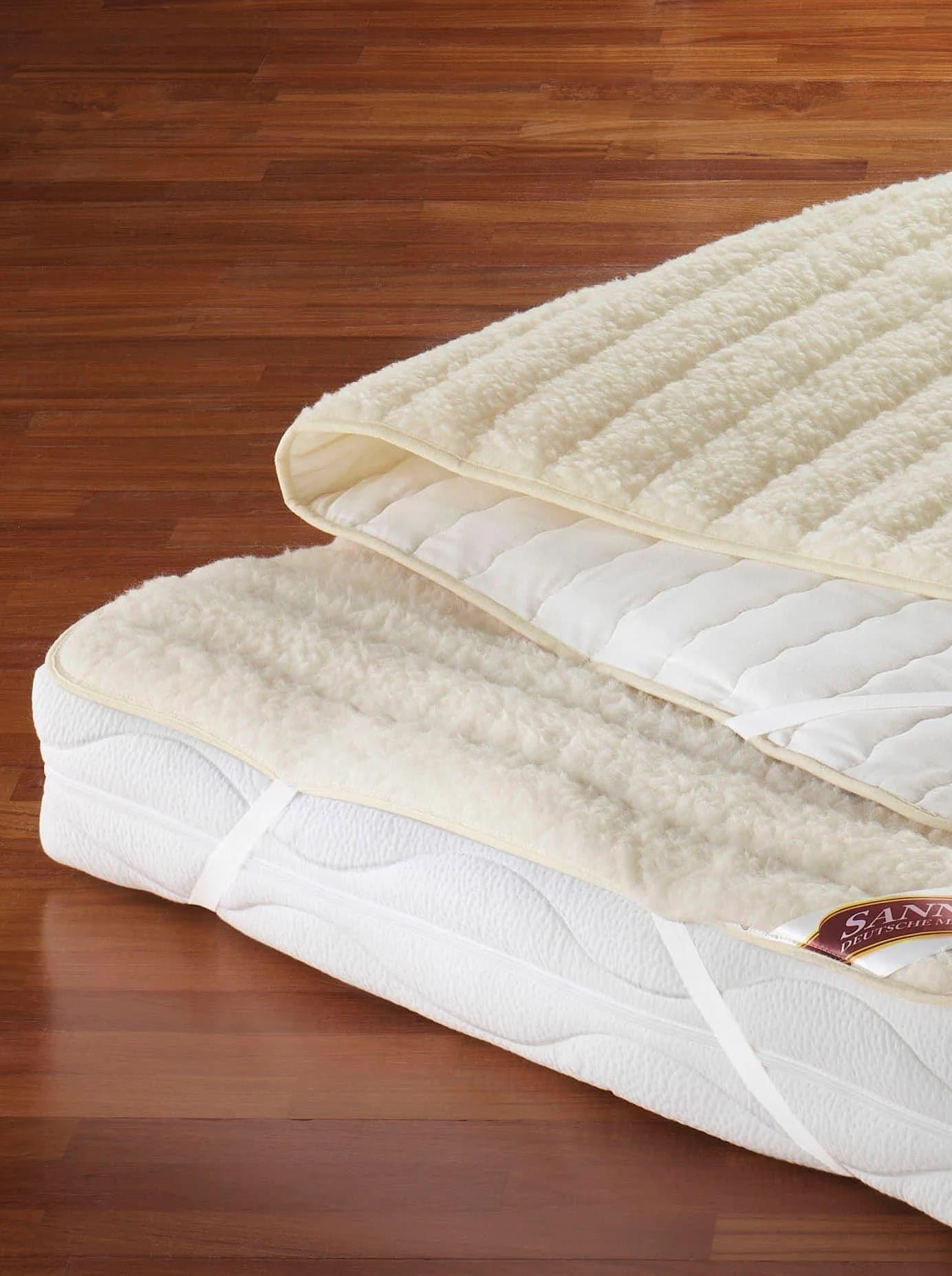 SANNWELL Matratzenauflage Beige Baumwolle Schurwolle