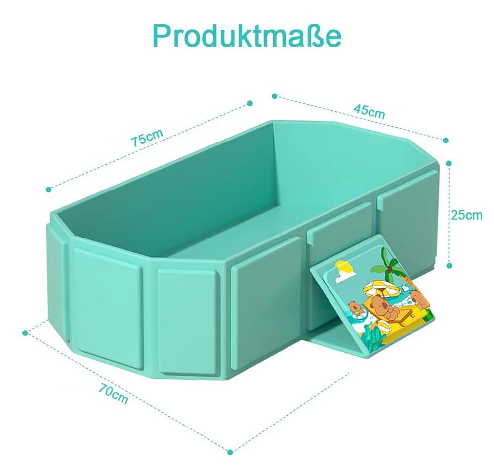 AFKSMILE Faltbare Babybadewanne Grün Tragbar