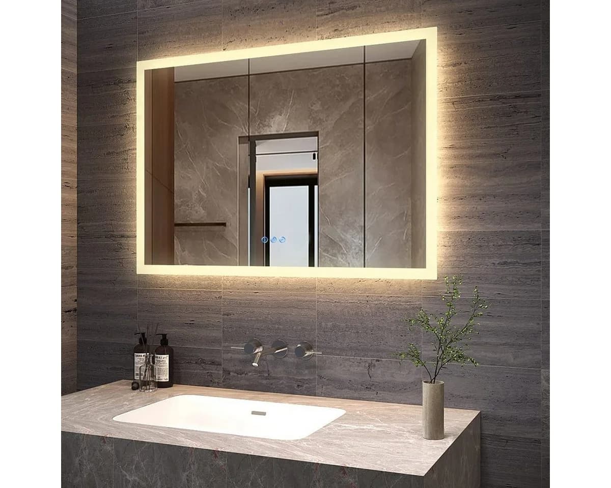 AQUABATOS LED-Lichtspiegel LED Spiegel Wandspiegel Badezimmerspiegel mit Beleuchtung
