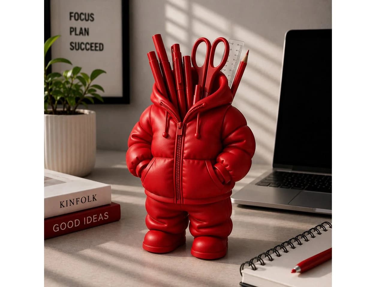 Alpha Electronics Stiftehalter 3D-Druck Hoodie Design Rot Moderner Organizer