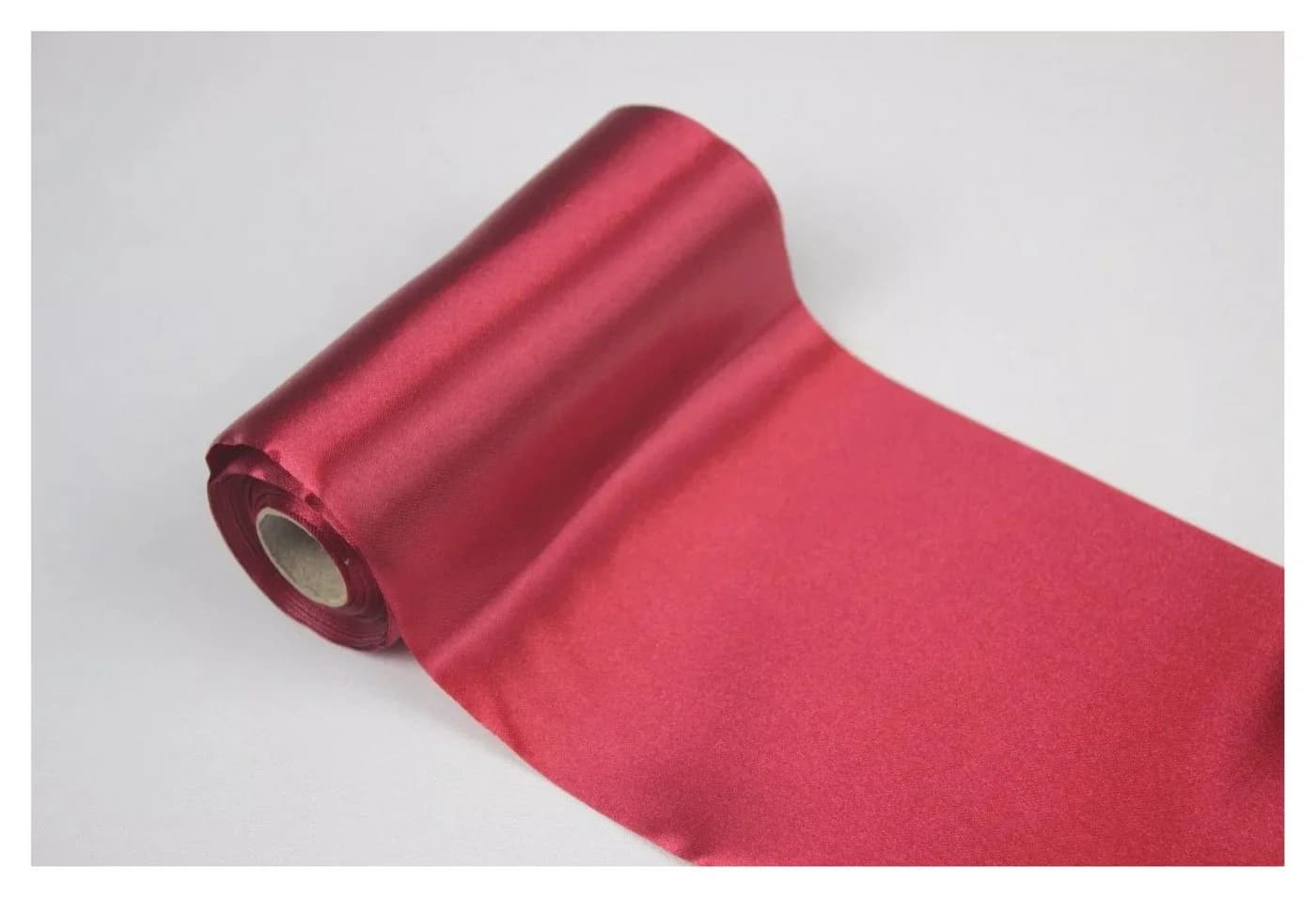 Jirex Trading Company Satin Tischläufer 12cm x 9m Bordeaux