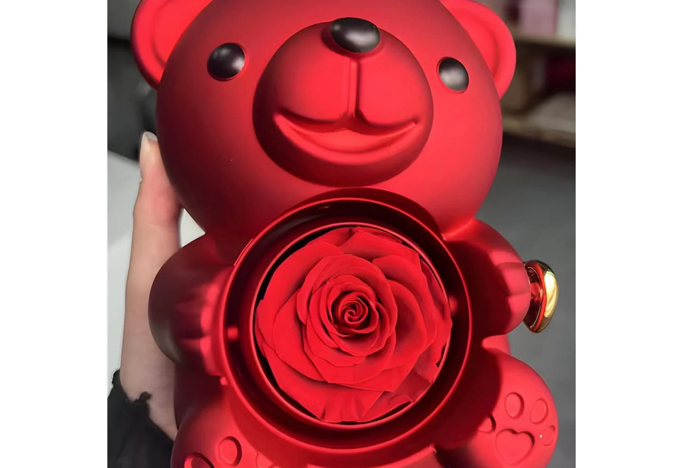NEXORA Ewige Rose Valentinstagsgeschenk Rosenbär Halskette