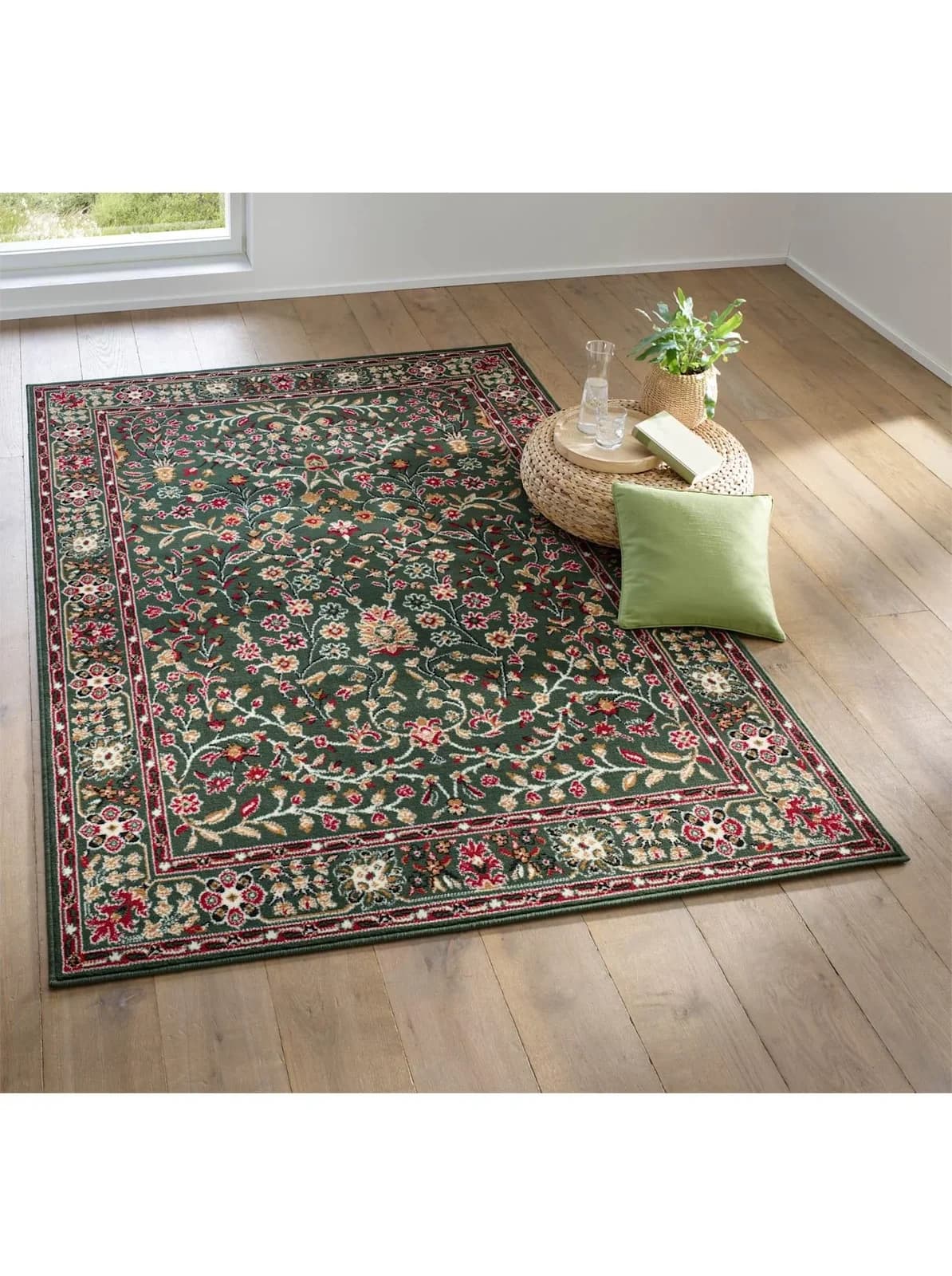 Baur Teppich Grün 200x290 cm Polypropylen Blütenmuster