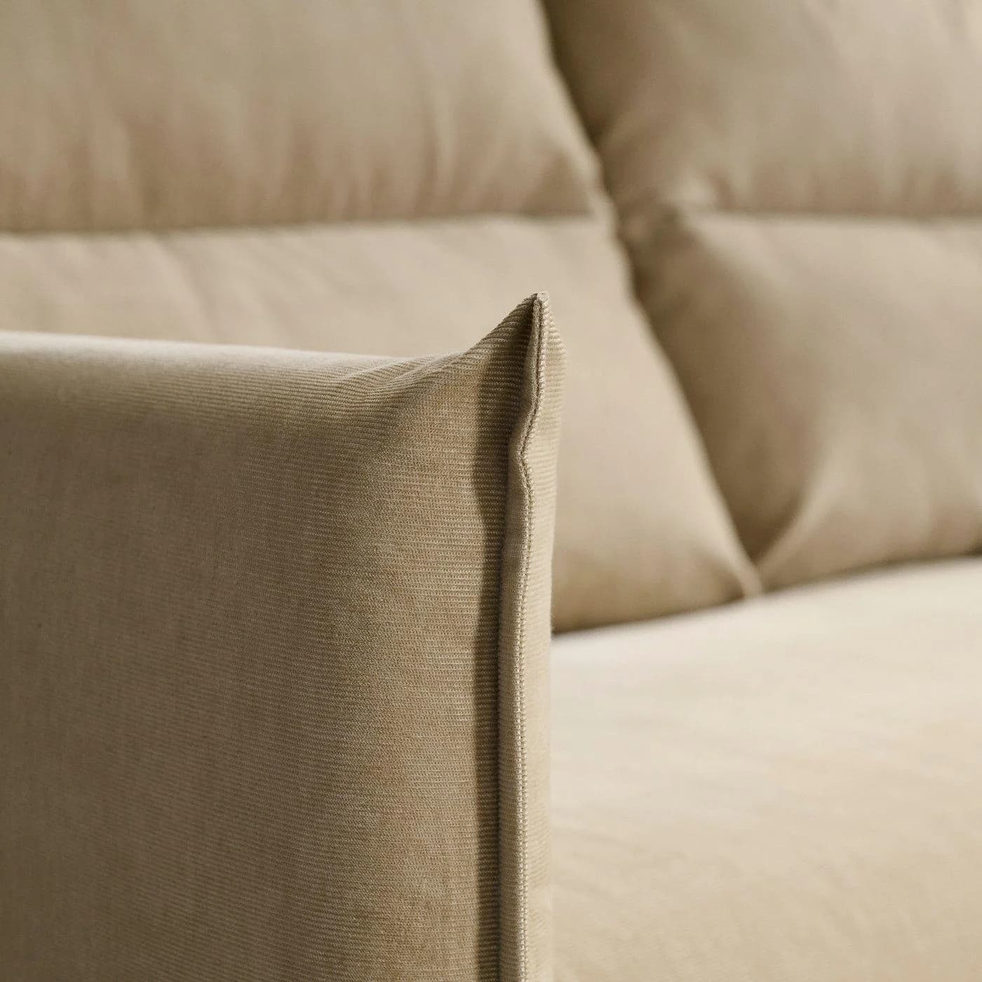 IKEA MANNARP 4er-Sofa mit Récamiere Beige/Grau Modern