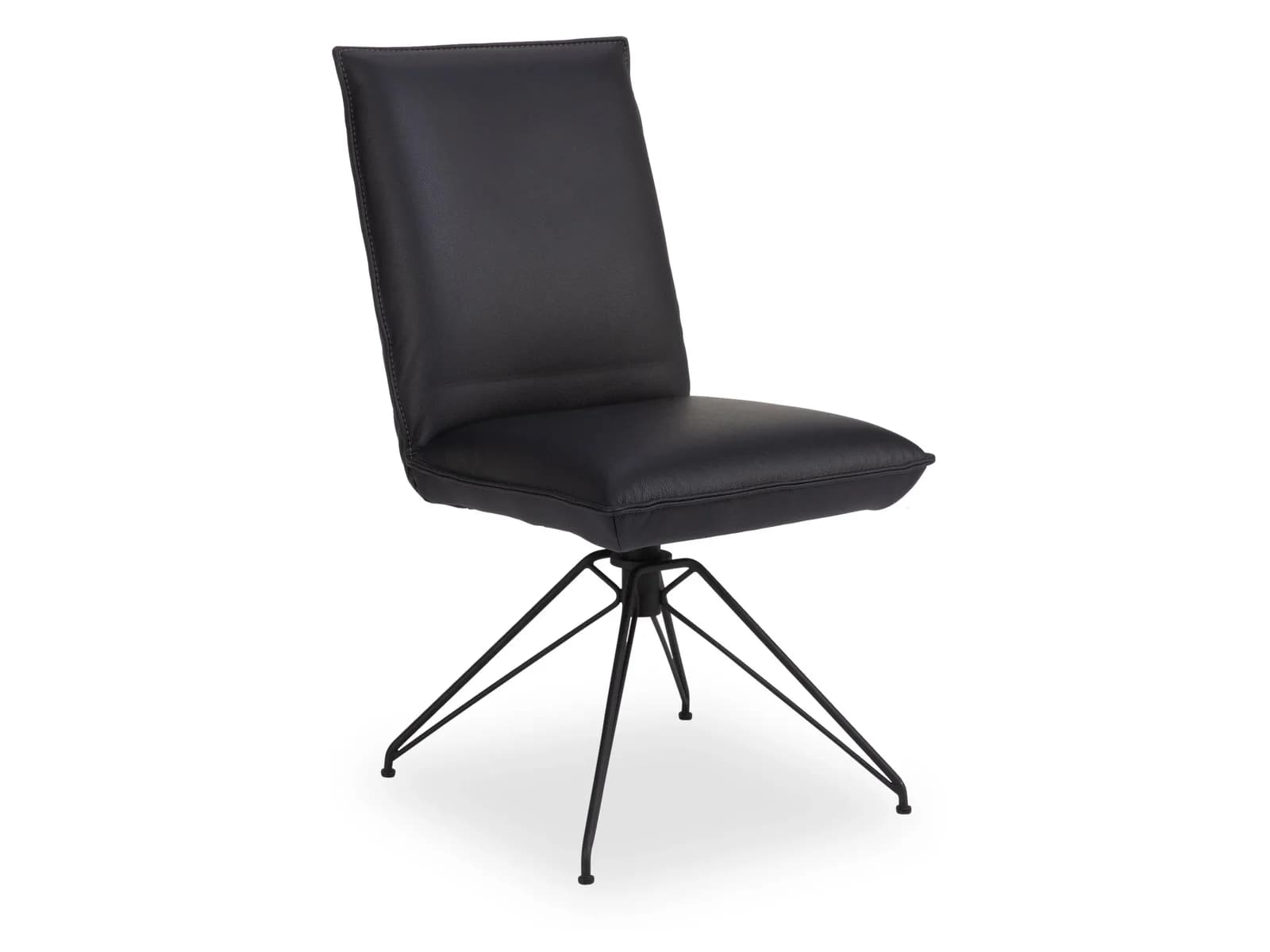 Polsterstuhl KOINOR 1276 Leder Schwarz Grau