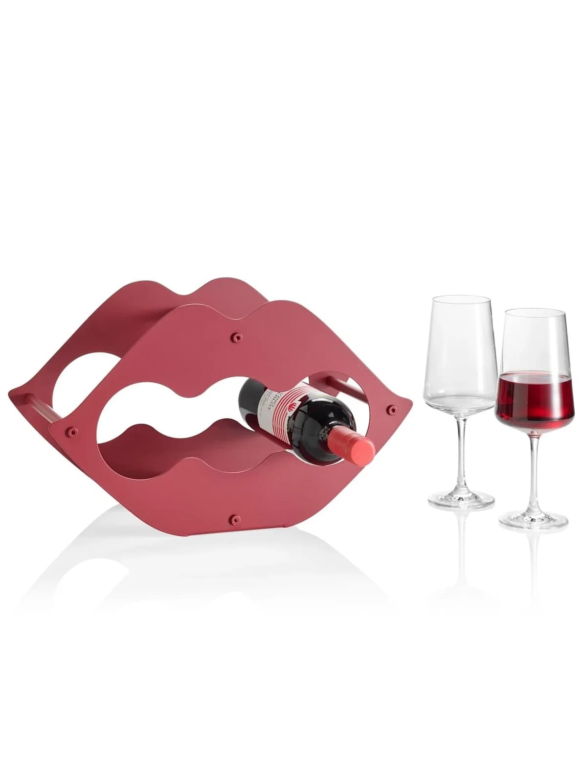 Baur Weinrot Metall Regal für 3 Flaschen