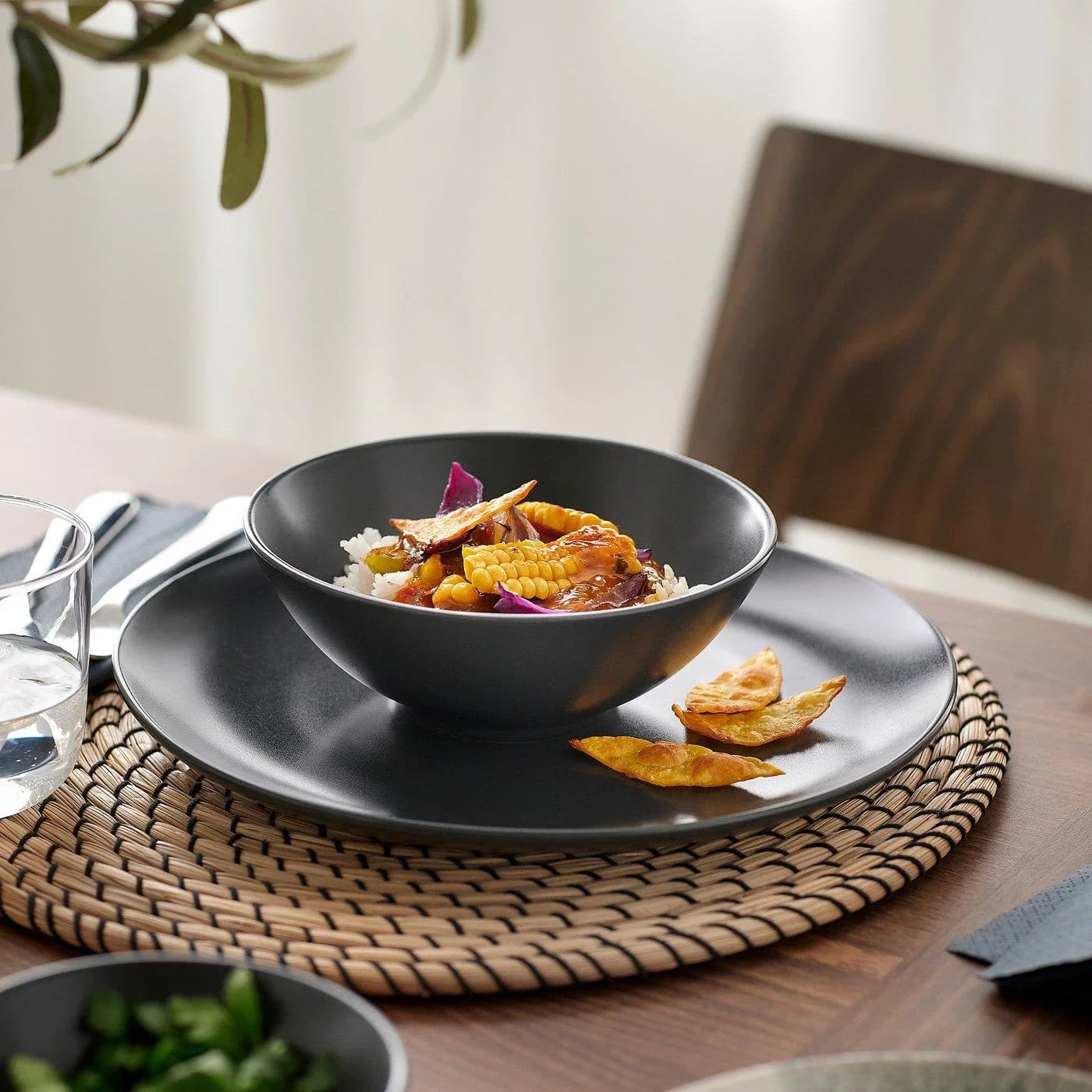 IKEA FÄRGKLAR Schüssel Dunkelgrau Modern