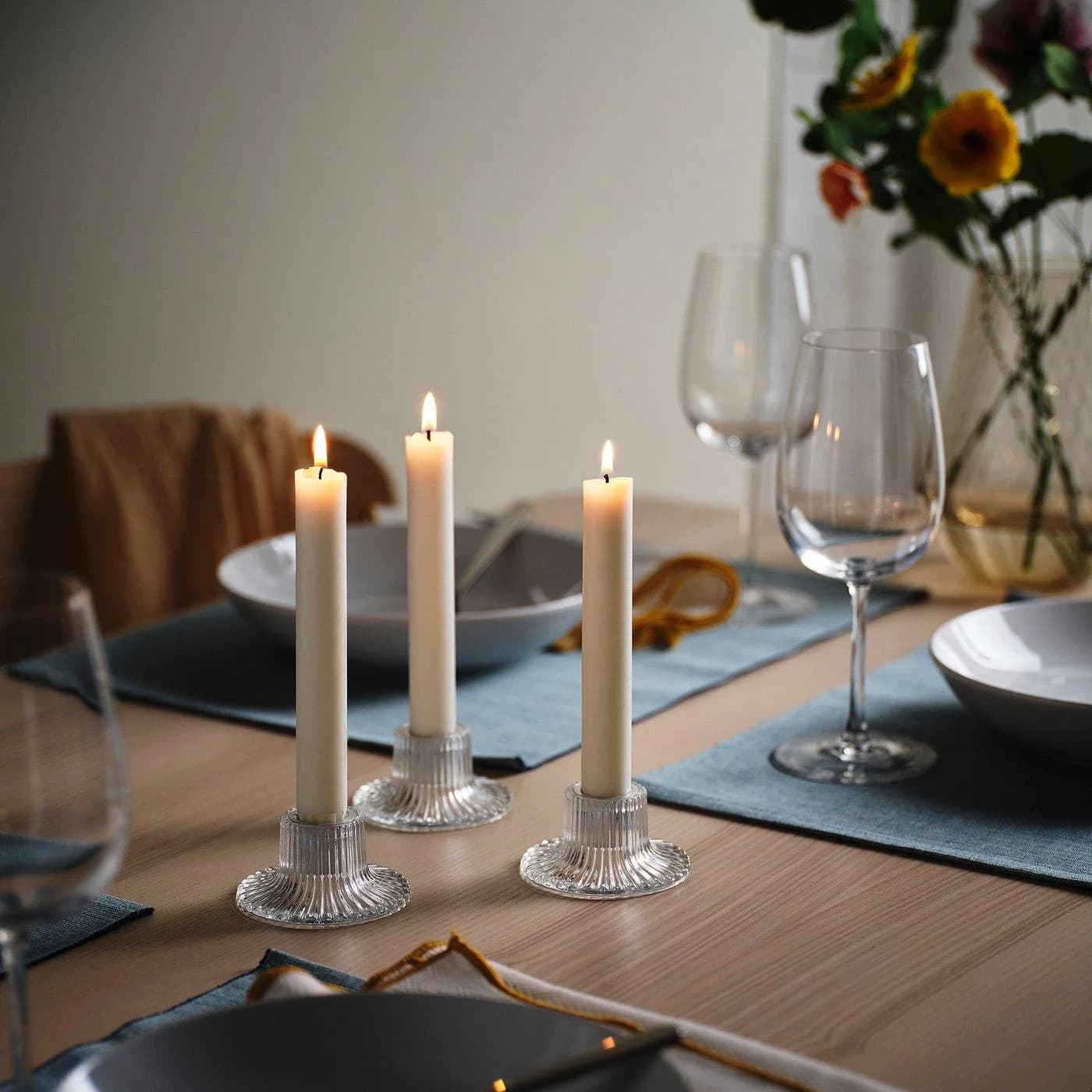 IKEA FINSMAK Kerzenständer Transparent Glas