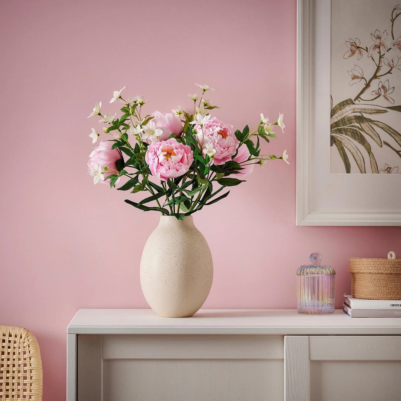 IKEA GULDSPETT Kunstblume Rosa Papier Pfingstrose