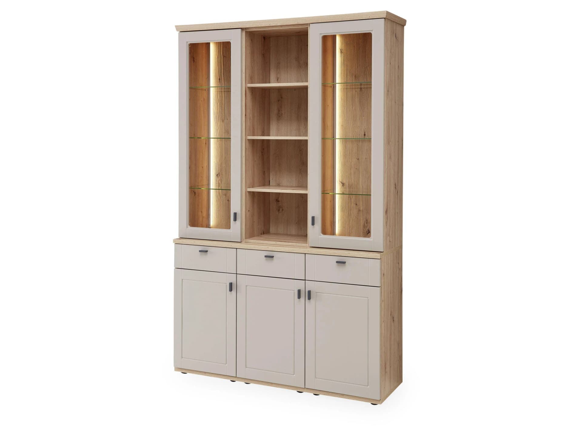 Buffet vito IDAMO Alteiche Grau matt mit Schubladen